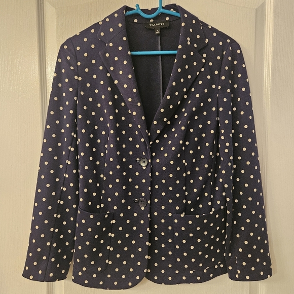 Talbots Jackets & Blazers - Talbots 2 button down polka dot blazer suitcoat size S small